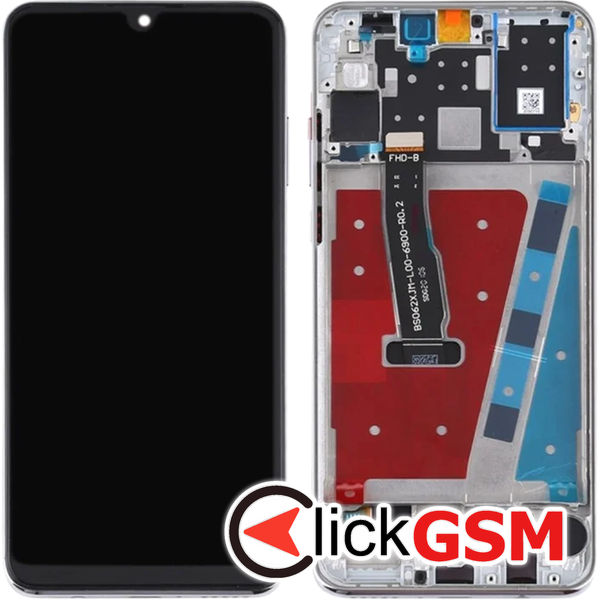 Piesa Display Cu Touchscreen Si Rama Argintiu Huawei P30 Lite 4s1u