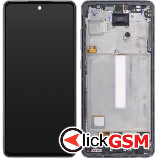 Piesa Display Cu Touchscreen Si Rama Argintiu Samsung Galaxy A52 29e4