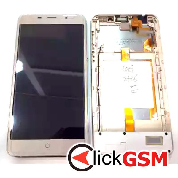 Piesa Piesa Display Cu Touchscreen Si Rama Auriu Leagoo M5 Plus 21wb