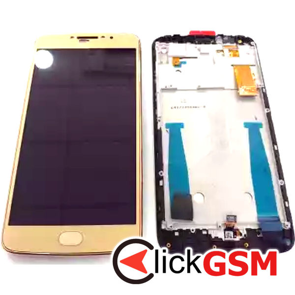 Piesa Display Cu Touchscreen Si Rama Auriu Motorola Moto E4 Plus 31k8