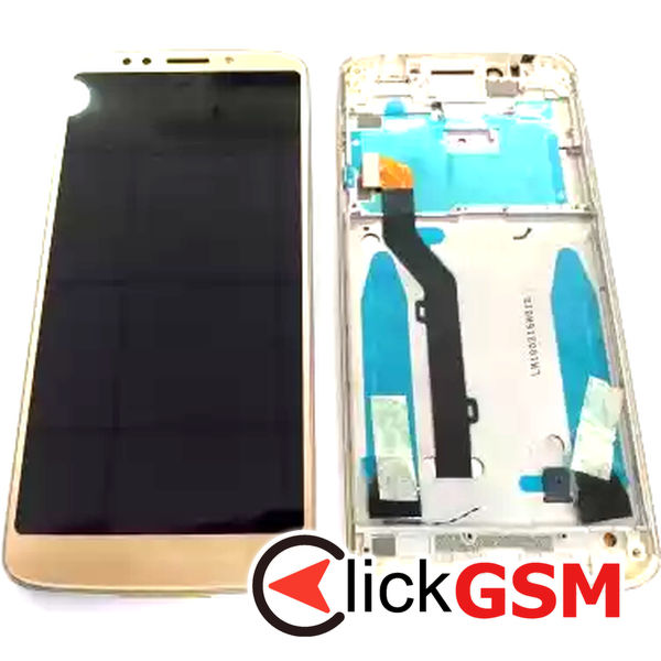 Piesa Piesa Display Cu Touchscreen Si Rama Auriu Motorola Moto E5 31m3