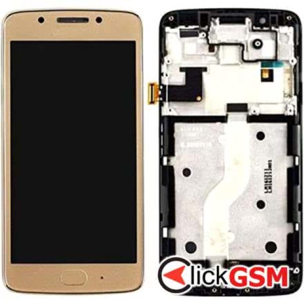 Piesa Display Cu Touchscreen Si Rama Auriu Motorola Moto G5 Plus 1ijj