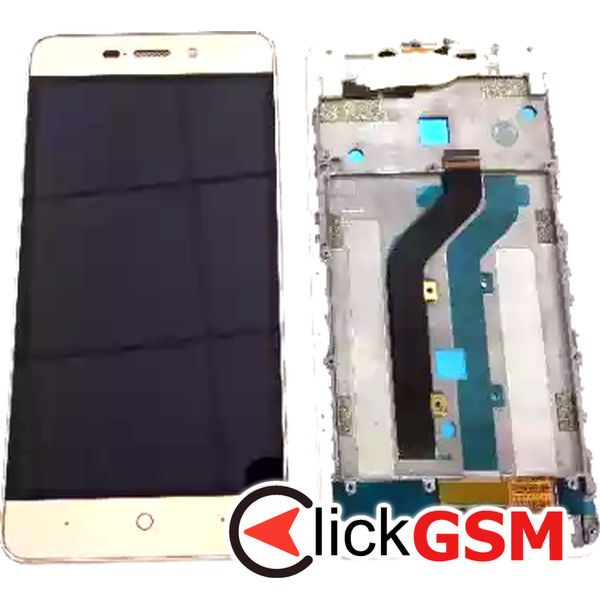 Piesa Piesa Display Cu Touchscreen Si Rama Auriu Zte Blade X3 2n9x