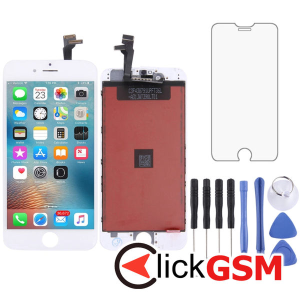 Piesa Display Cu Touchscreen Si Rama Black Apple Iphone 6 4ff1