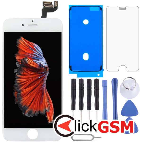 Piesa Display Cu Touchscreen Si Rama Black Apple Iphone 6s 4fky