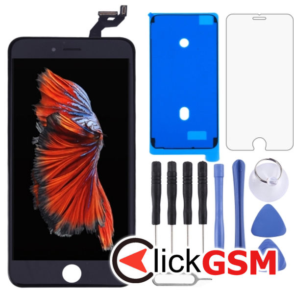 Piesa Display Cu Touchscreen Si Rama Black Apple Iphone 6s Plus 4fj3