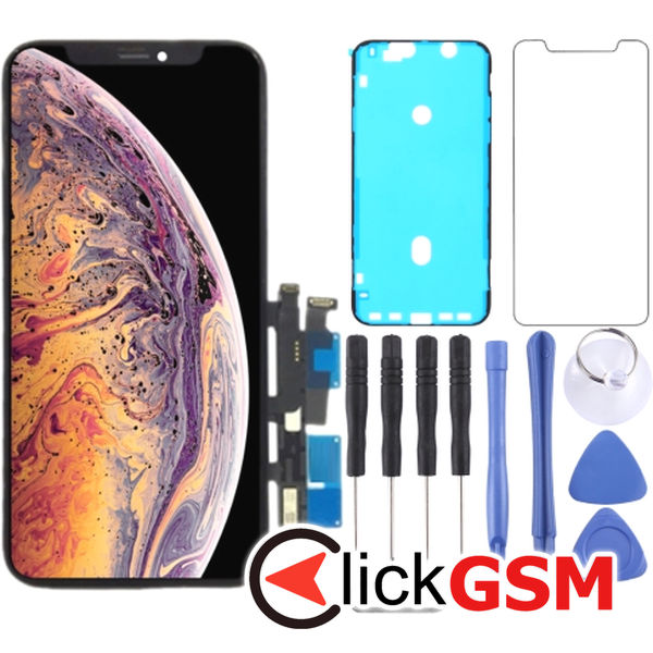 Piesa Display Cu Touchscreen Si Rama Black Apple Iphone Xr 4fvv