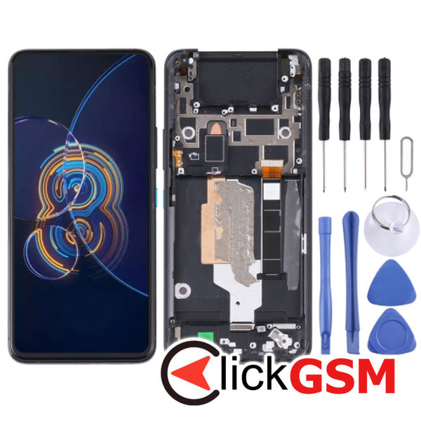 Piesa Piesa Display Cu Touchscreen Si Rama Black Asus Zenfone 8 4n6q