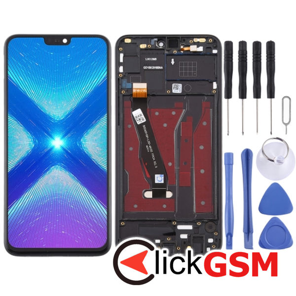 Piesa Piesa Display Cu Touchscreen Si Rama Black Honor 8x 2f6s