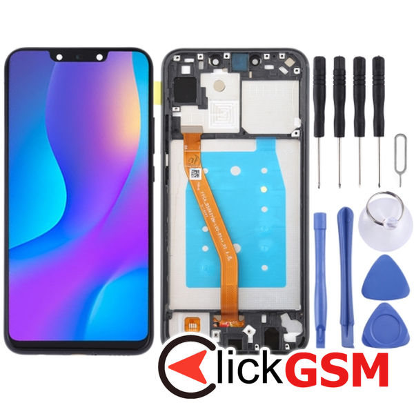 Piesa Display Cu Touchscreen Si Rama Black Huawei Nova 3i 2f6e