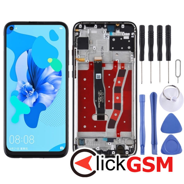 Piesa Display Cu Touchscreen Si Rama Black Huawei Nova 5i 23ta