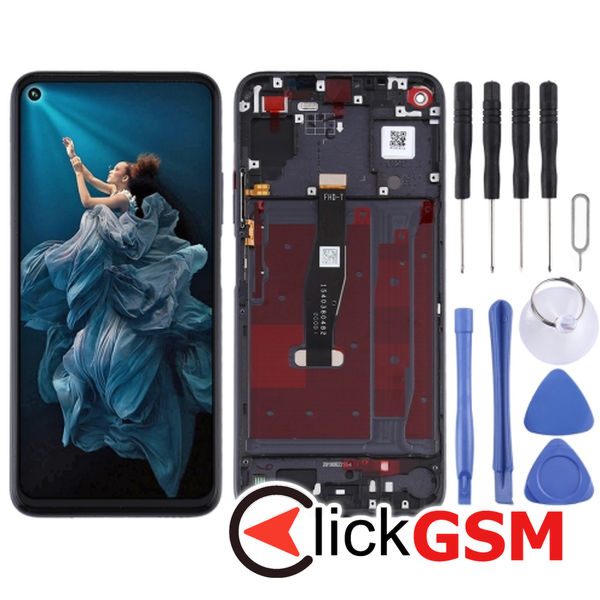 Piesa Piesa Display Cu Touchscreen Si Rama Black Huawei Nova 5t 23th