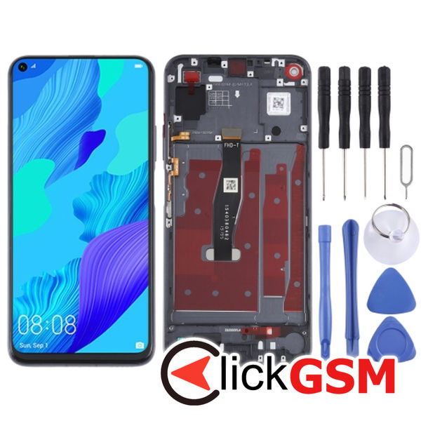 Piesa Display Cu Touchscreen Si Rama Black Huawei Nova 5t 2urm