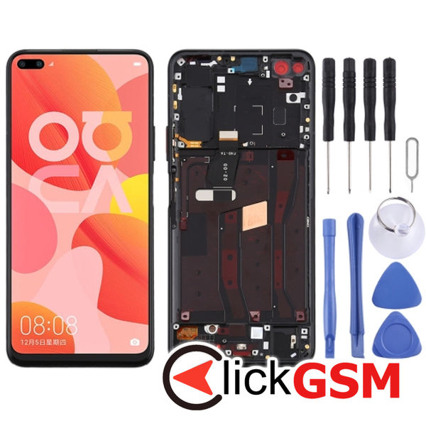 Piesa Display Cu Touchscreen Si Rama Black Huawei Nova 6 302l