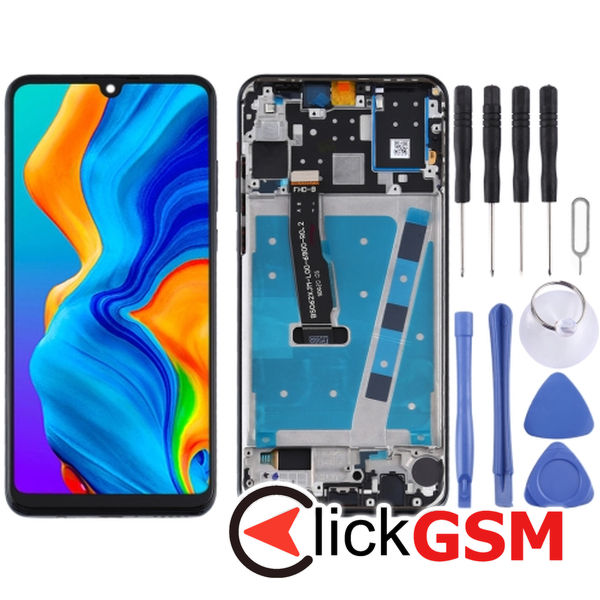 Piesa Display Cu Touchscreen Si Rama Black Huawei P30 Lite 2f6h