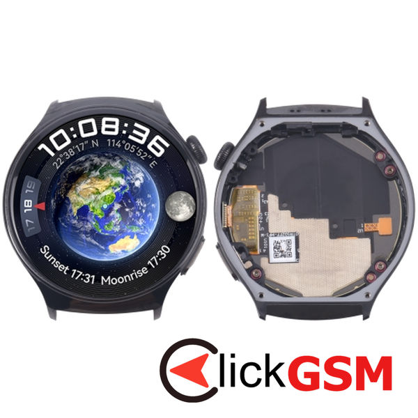 Piesa Display Cu Touchscreen Si Rama Black Huawei Watch 4 2a30