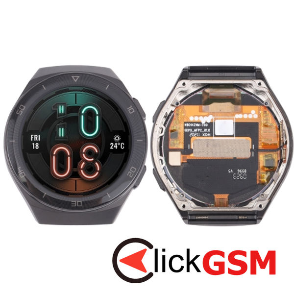 Piesa Display Cu Touchscreen Si Rama Black Huawei Watch Gt2e 46mm 2urz