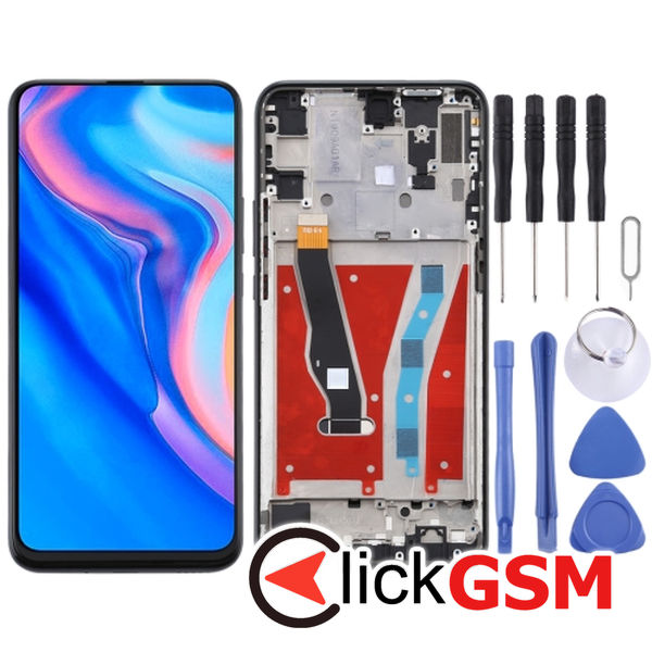 Piesa Piesa Display Cu Touchscreen Si Rama Black Huawei Y9 Prime 2019 24j0