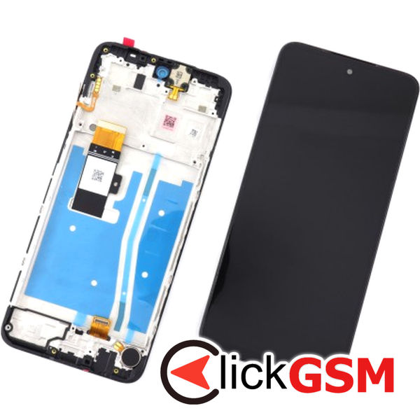 Piesa Display Cu Touchscreen Si Rama Black Motorola Moto G53 4m71