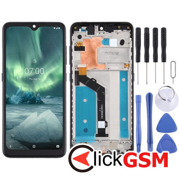 Piesa Display Cu Touchscreen Si Rama Black Nokia 7.2 49oo