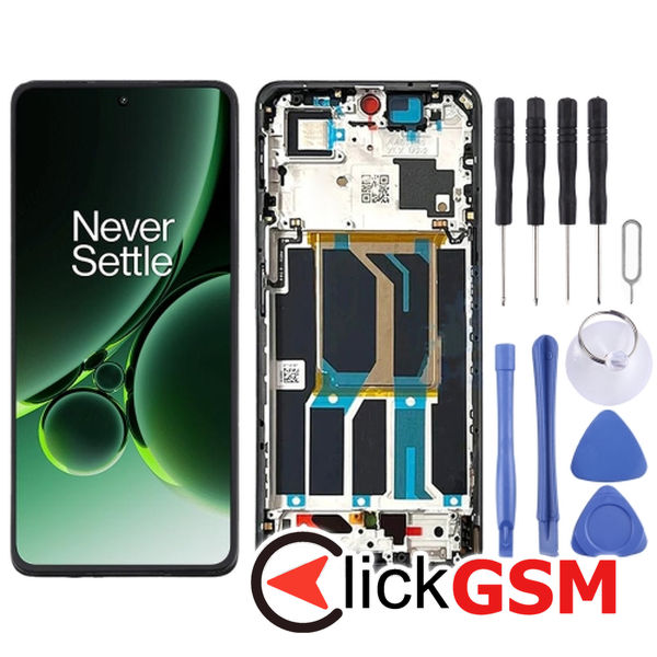 Piesa Display Cu Touchscreen Si Rama Black Oneplus Nord 3 5g 48gf