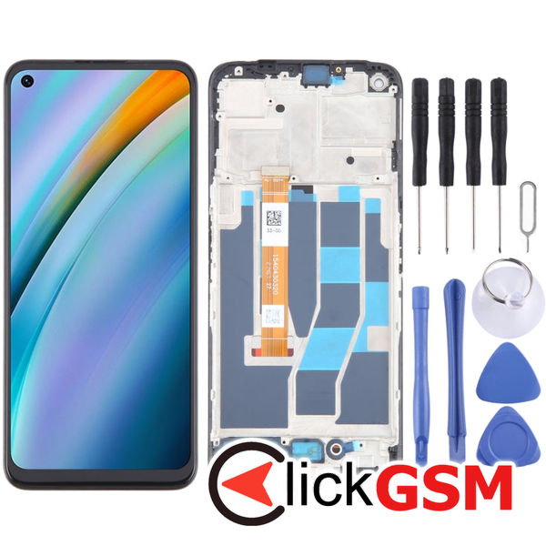 Piesa Display Cu Touchscreen Si Rama Black Oppo K9s 4hfo