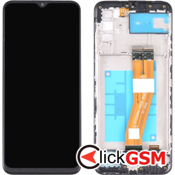 Piesa Display Cu Touchscreen Si Rama Black Samsung Galaxy A02s 4evi