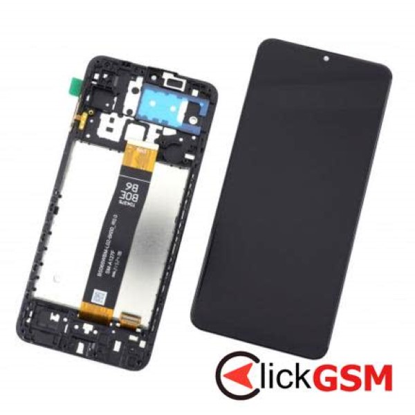 Piesa Display Cu Touchscreen Si Rama Black Samsung Galaxy A12 4m3u