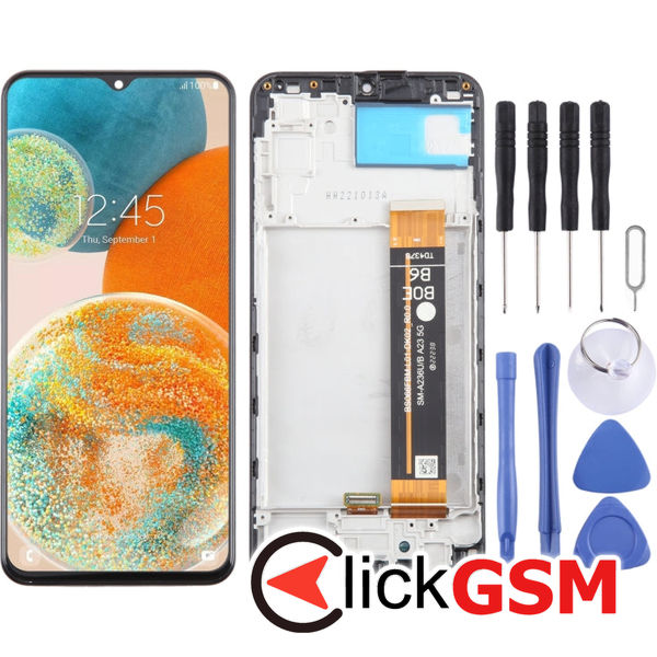 Piesa Display Cu Touchscreen Si Rama Black Samsung Galaxy A23 5g 4eym