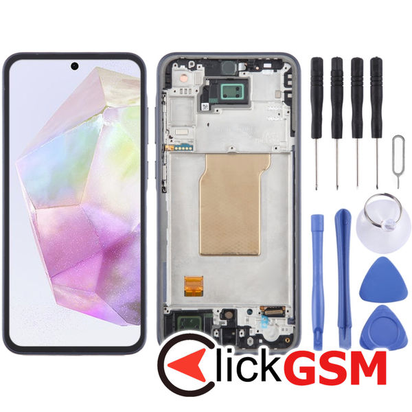 Piesa Piesa Display Cu Touchscreen Si Rama Black Samsung Galaxy A35 4exk