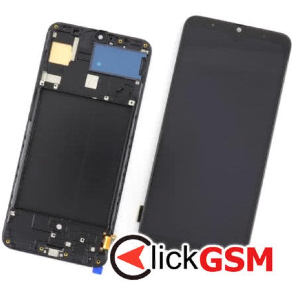 Piesa Display Cu Touchscreen Si Rama Black Samsung Galaxy A70 4m4a