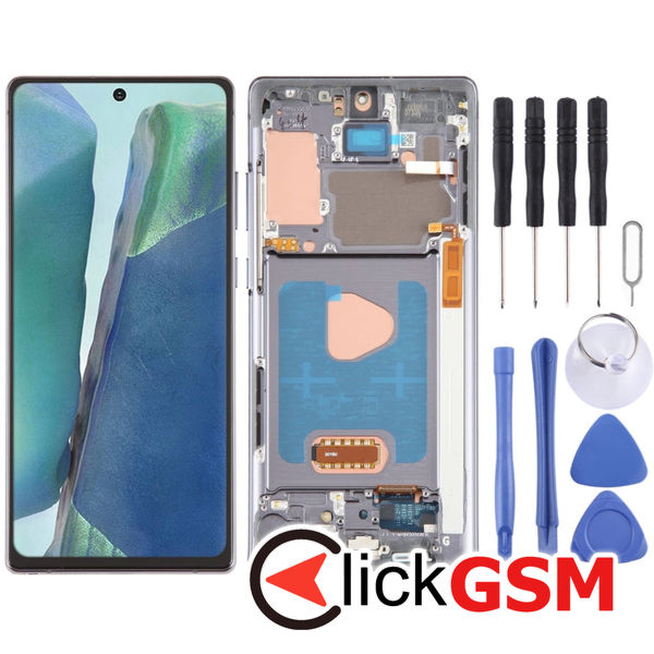 Piesa Display Cu Touchscreen Si Rama Black Samsung Galaxy Note20 4evs