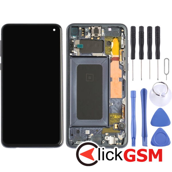 Piesa Display Cu Touchscreen Si Rama Black Samsung Galaxy S10e 4eng