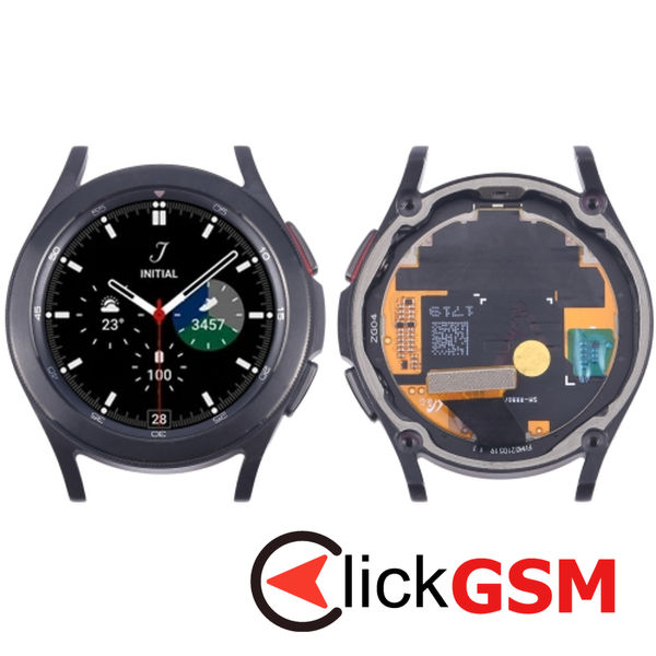 Piesa Display Cu Touchscreen Si Rama Black Samsung Galaxy Watch 4 Classic 42mm 4orq