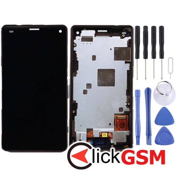 Piesa Piesa Display Cu Touchscreen Si Rama Black Sony Xperia Z3 Compact 212y