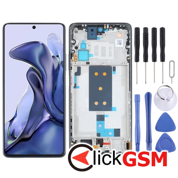 Piesa Display Cu Touchscreen Si Rama Black Xiaomi 11t Pro 2613