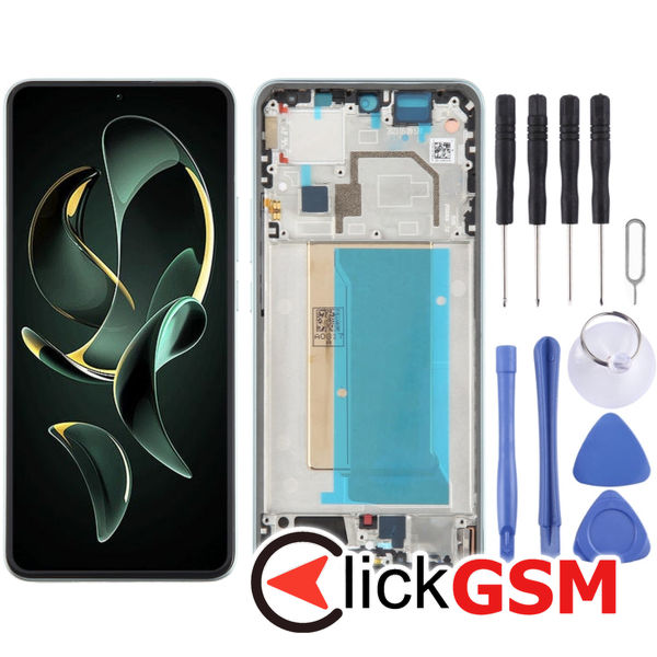 Piesa Display Cu Touchscreen Si Rama Black Xiaomi 13t 49b0