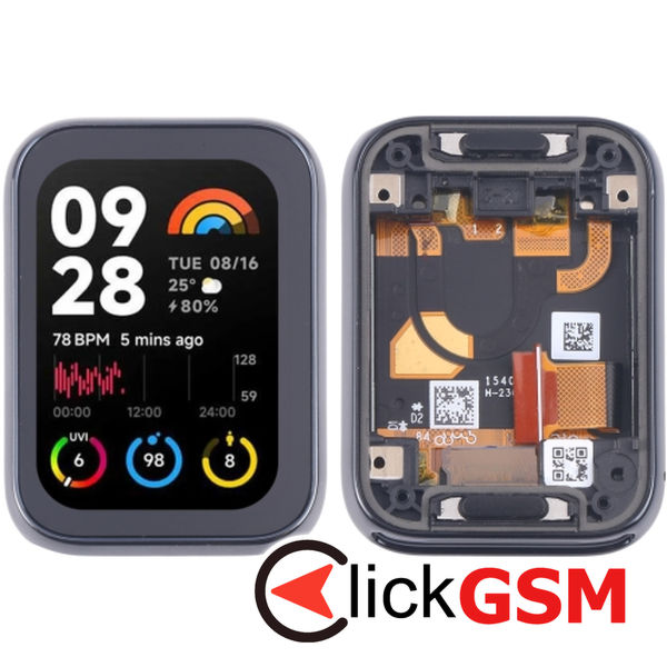 Piesa Display Cu Touchscreen Si Rama Black Xiaomi Band 8 Pro 2j5