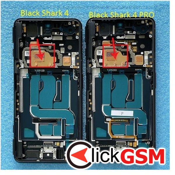 Piesa Display Cu Touchscreen Si Rama Black Xiaomi Black Shark 4 1tj3