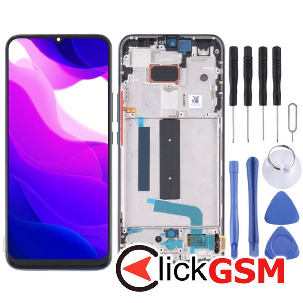 Piesa Piesa Display Cu Touchscreen Si Rama Black Xiaomi Mi 10 Lite 5g 260g