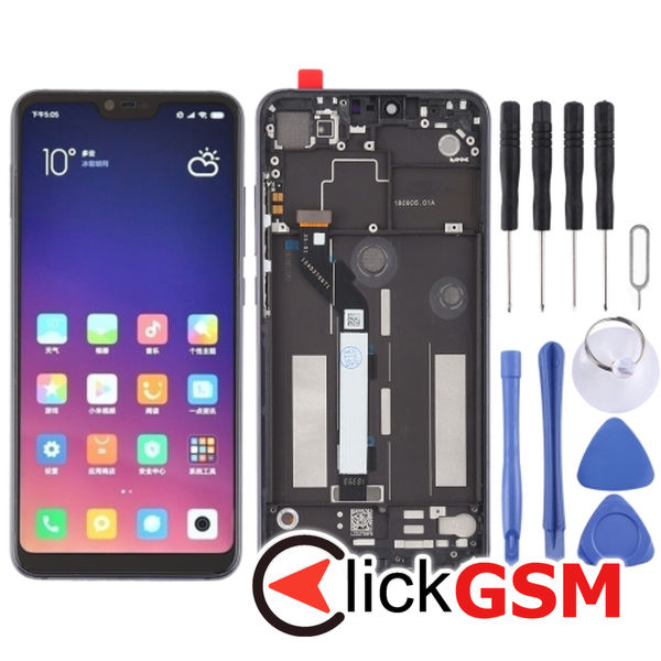 Piesa Display Cu Touchscreen Si Rama Black Xiaomi Mi 8 Lite 25k3