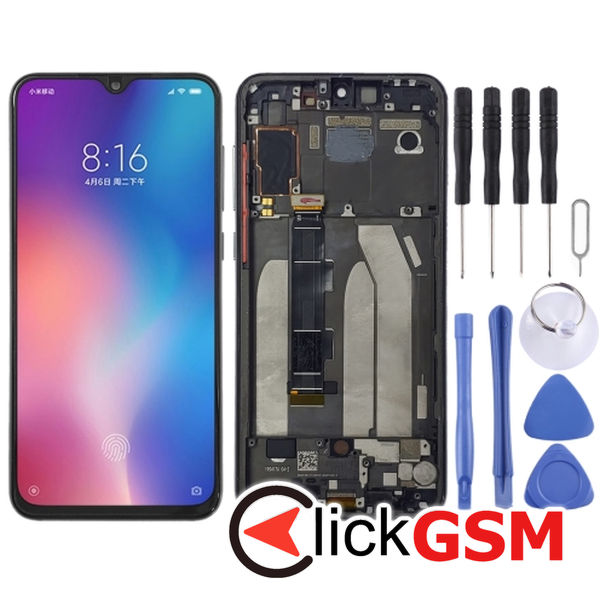 Piesa Piesa Display Cu Touchscreen Si Rama Black Xiaomi Mi 9 Se 25za