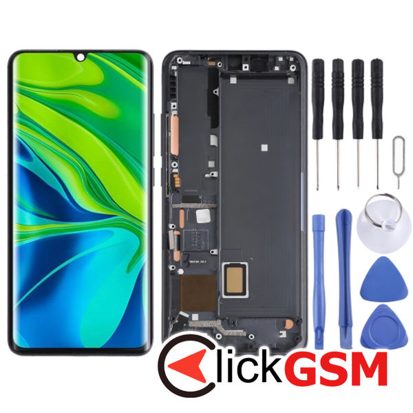 Piesa Display Cu Touchscreen Si Rama Black Xiaomi Mi Cc9 Pro 25jx