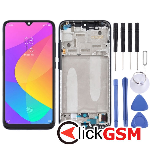 Piesa Display Cu Touchscreen Si Rama Black Xiaomi Mi Cc9e 25yv