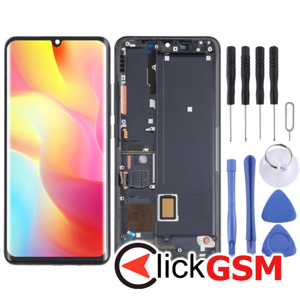 Piesa Piesa Display Cu Touchscreen Si Rama Black Xiaomi Mi Note 10 Lite 266b