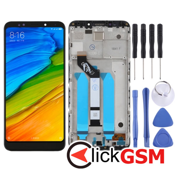 Piesa Display Cu Touchscreen Si Rama Black Xiaomi Redmi 5 Plus 25j2