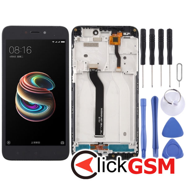 Piesa Display Cu Touchscreen Si Rama Black Xiaomi Redmi 5a 25jh