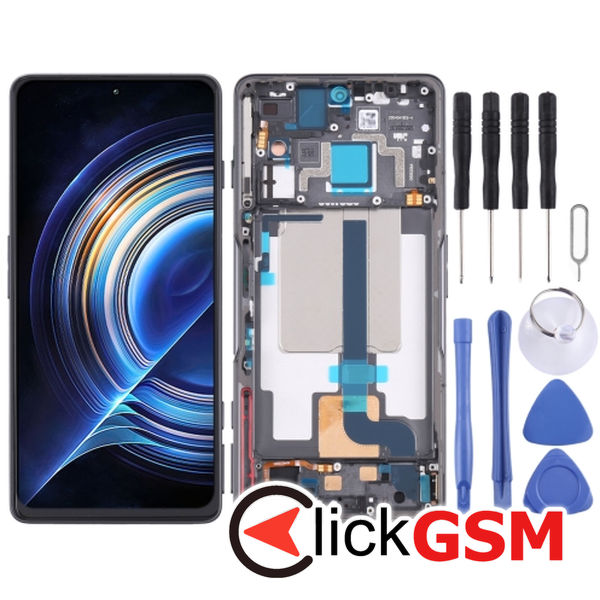 Piesa Display Cu Touchscreen Si Rama Black Xiaomi Redmi K50 25yt