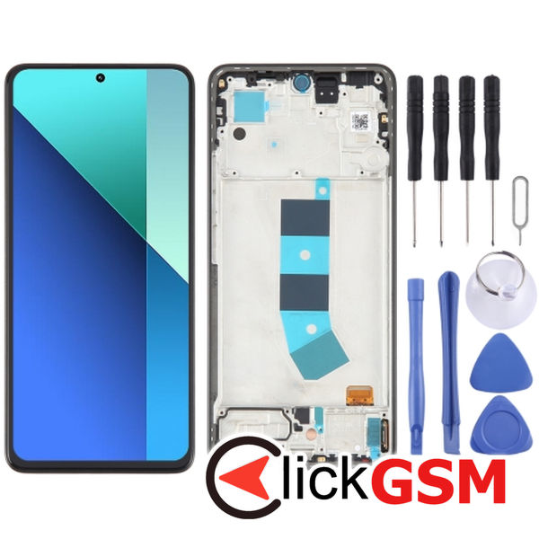 Piesa Display Cu Touchscreen Si Rama Black Xiaomi Redmi Note 13 4g 43da