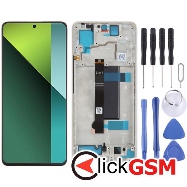 Piesa Display Cu Touchscreen Si Rama Black Xiaomi Redmi Note 13 Pro 49as